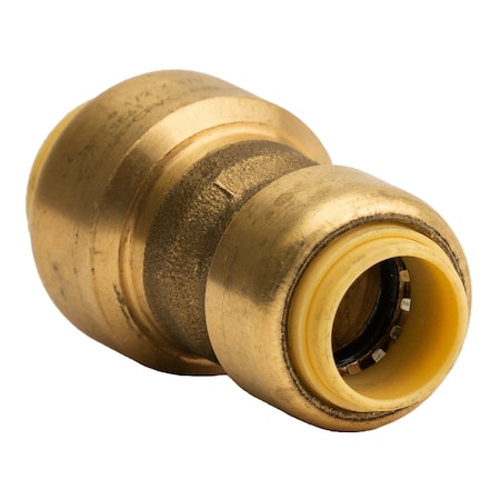 Quickfitting 3/8in Push-to-Connect x 1/2in Push-to-Connect Brass Reducing Coupling Fitting LF8401R